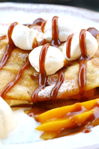 Crepes mit Eis Crepes mit Eis